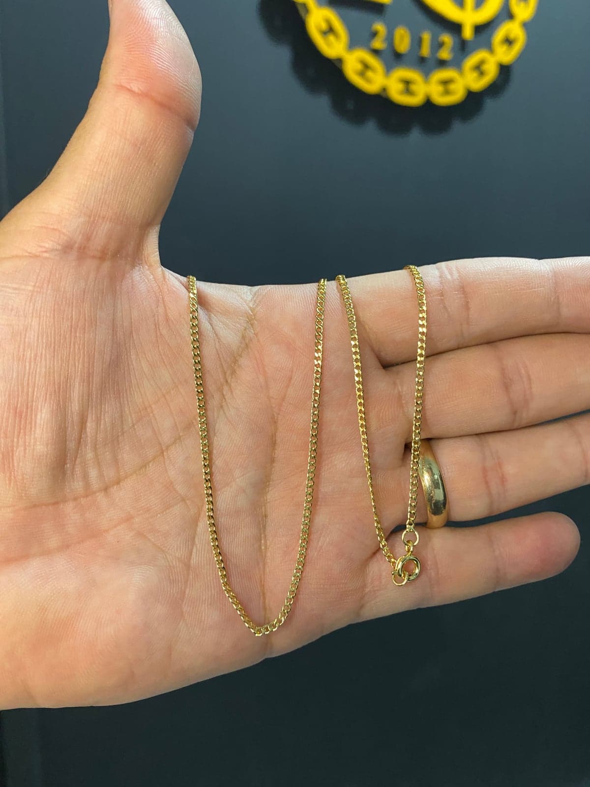 Corrente Grumet 1x1 - Banhada a ouro 18K