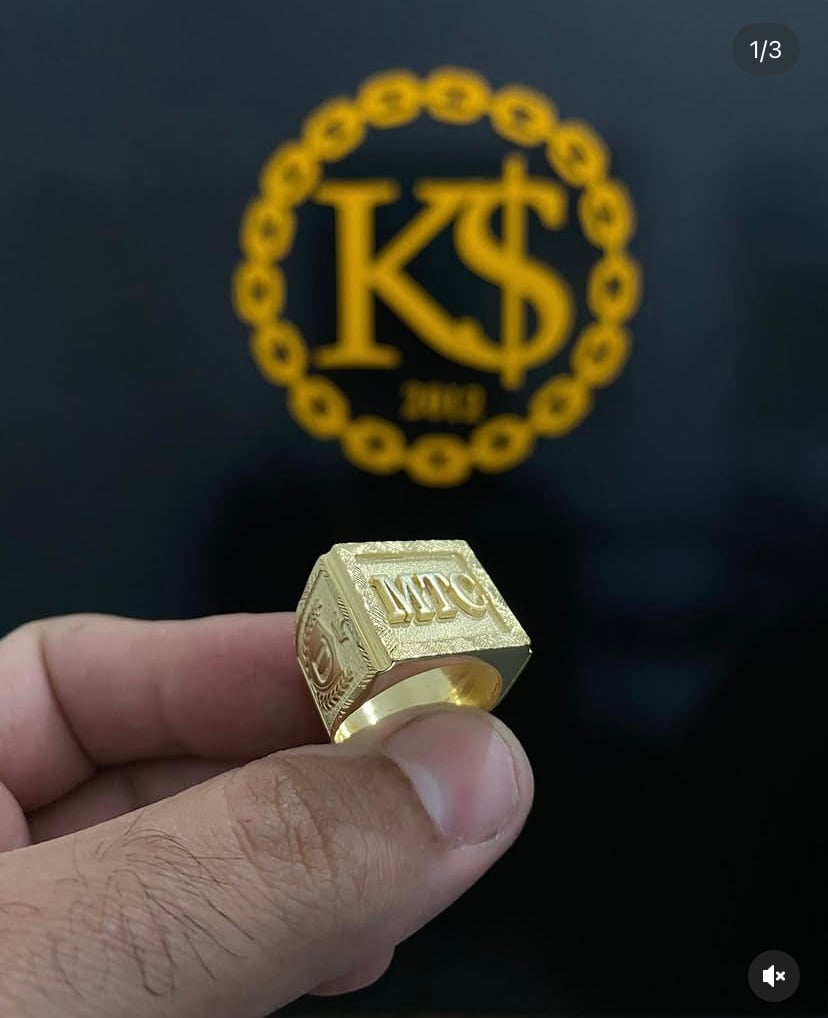 Dedeira banhada a ouro 18K - personalizada